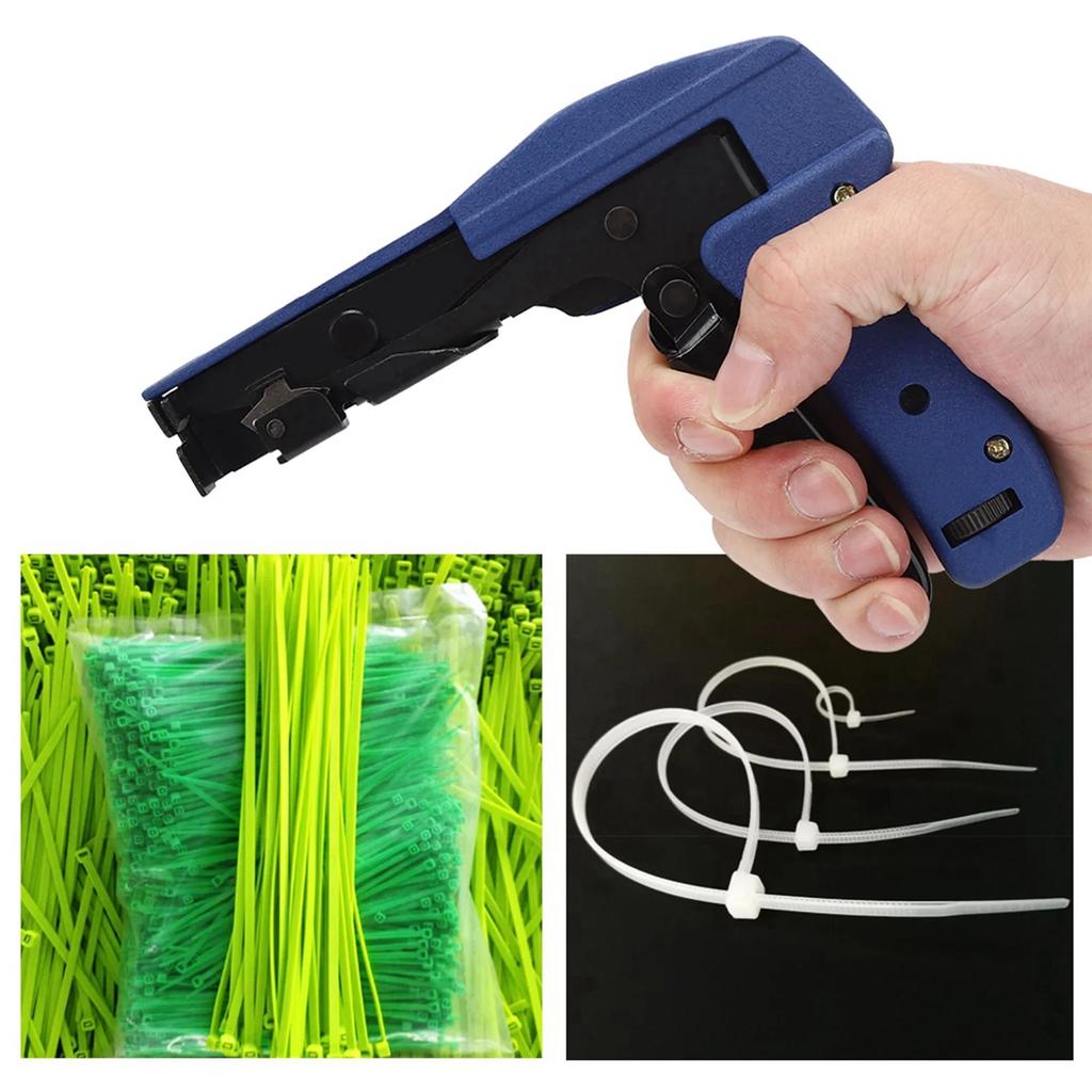 Cable Tie Gun Cable Tie Gun Blue Chrome Vanadium Alloy Steel Nylon Tie Fastening Tensioning Tool Cable Tie Tensioning Tool