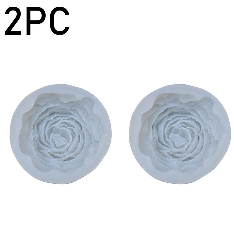 1/2/4 Stück Pfingstrosen-Blumen-Silikonform DIY Backen Kuchen Kerze Schokolade Seife Handwerk für Küche Dessert Handgemachte Werkzeuge Zubehör