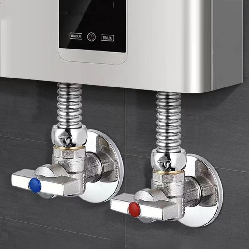 Zawory odcinające wodę z uchwytem Zawory regulacji przepływu wody Zawory kątowe stopowe ciepłej/zimnej wody Akcesoria łazienkowe
