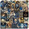 50 Stück Fantasy Graffiti Galaxie Astronomisch Künstlerisch Aufkleber Vintage Astronomie Aufkleber Universum Wirbel Aufkleber für Wasserflasche