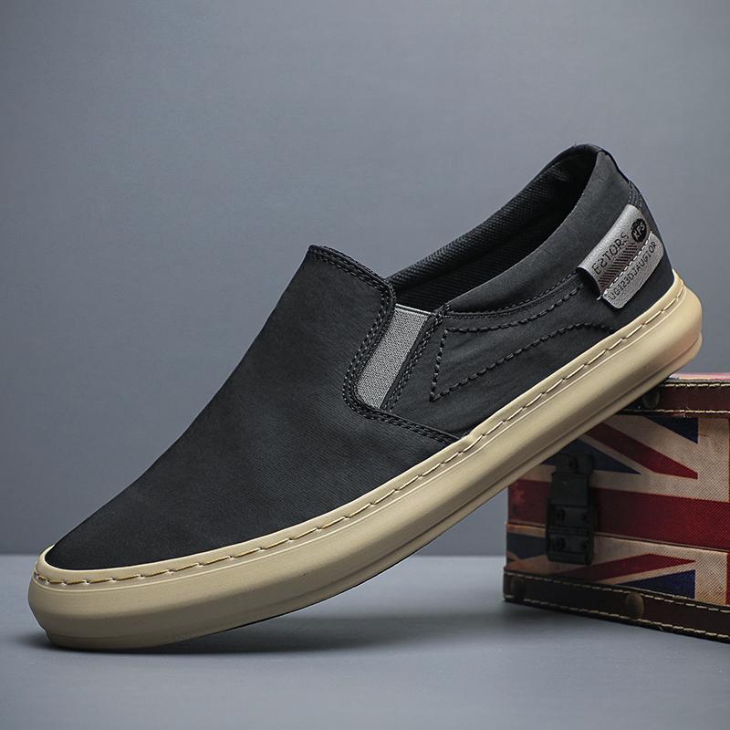 

Модная летняя дышащая парусиновая обувь Мужские лоферы Слипоны Кроссовки Модная повседневная мужская обувь Легкие балетки Мужская обувь для вождения ZapatoBD24060 39 чёрный