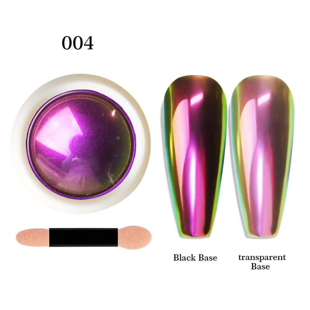 12 Colors Optical Chameleon Mirror Powder, Nail Glitter Laser Powder, DIY Nail Art Decoration Material, Shimmering Color-Shifting Effect