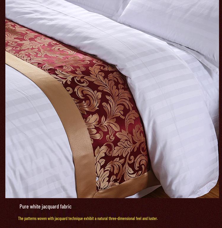 Pure Cotton Satin Stripe Duvet Cover - Hotel Quality, All-White, 100% Cotton