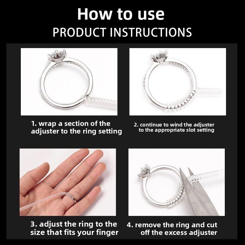 1PCS Invisible Ring Size Adjuster Transparent Spring Phone Ring Universal Men and Women Transparent Winding Coil