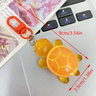 Schlüsselanhänger mit leuchtender Schildkröte aus Kunstharz, im Dunkeln leuchtende Farbe, Schildkröte, Schlüsselanhänger, Taschenanhänger, Accessor, Geschenk für Freundinnen