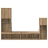 TV Wall Units Wall Mounted 4 pcs Artisan Oak Wood Based Material