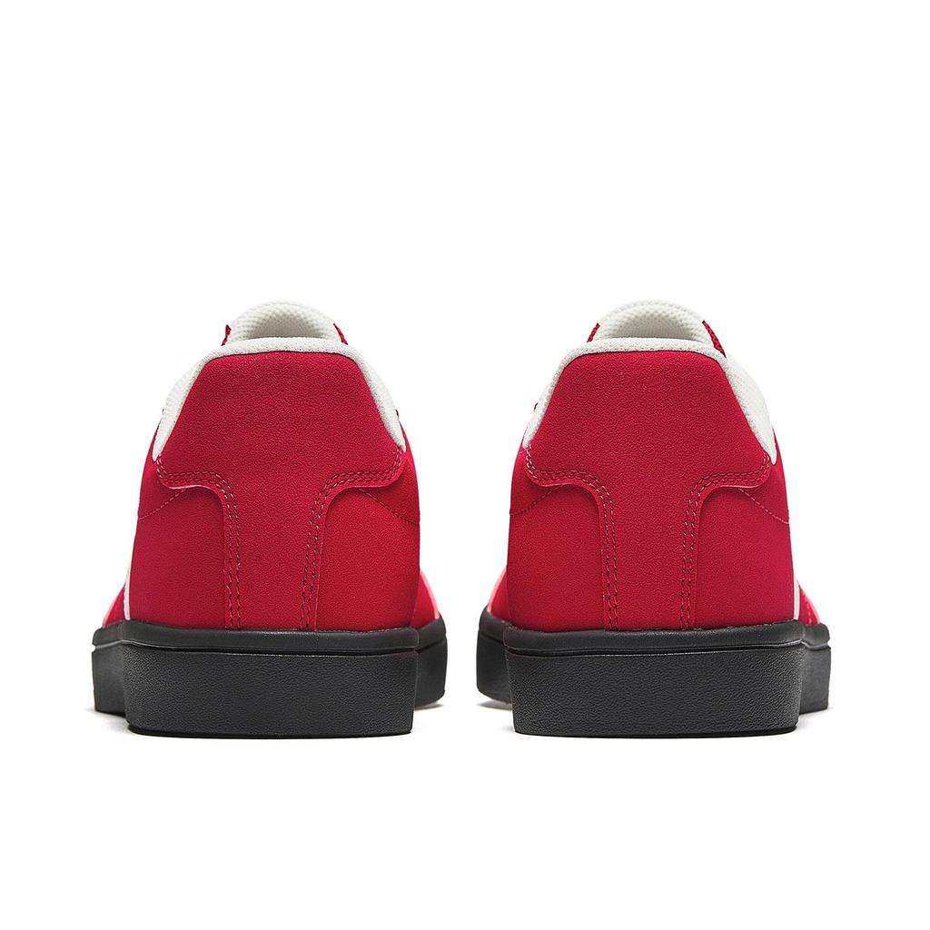 Anta Vitality Classic Retro Campus Life Fashion Versatile Thin Sole Simple Low Top Skate Shoes Men Sneaker Elegant-Red Ivory-White 912618099-7