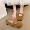 French Retro Shallow Mouth Single Shoes Women's Spring Gentle Fairy Wind Doudou Shoes Flat Mary Jane Women's Shoes