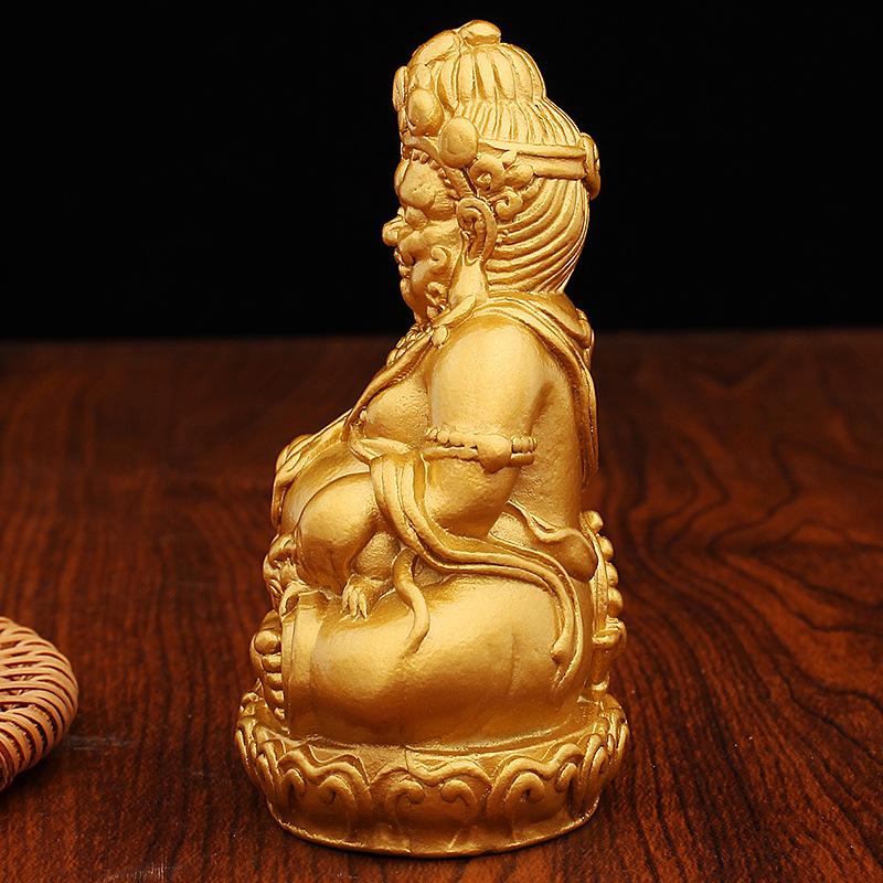 New Yellow God of Wealth Ornament Metal Crafts Office Desktop Home Decoration Goods