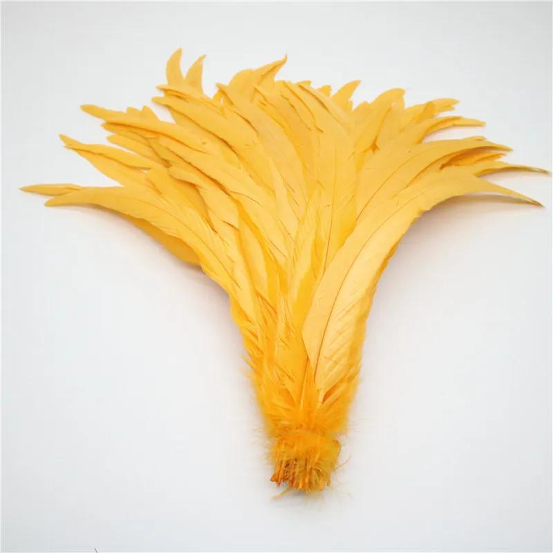 Beatiful 50Pcs Natural Cock Tail Feathers 25-40Cm / 10-16Inch Clothing Decoration Stage Performance Rooster Tail Feathers Plume