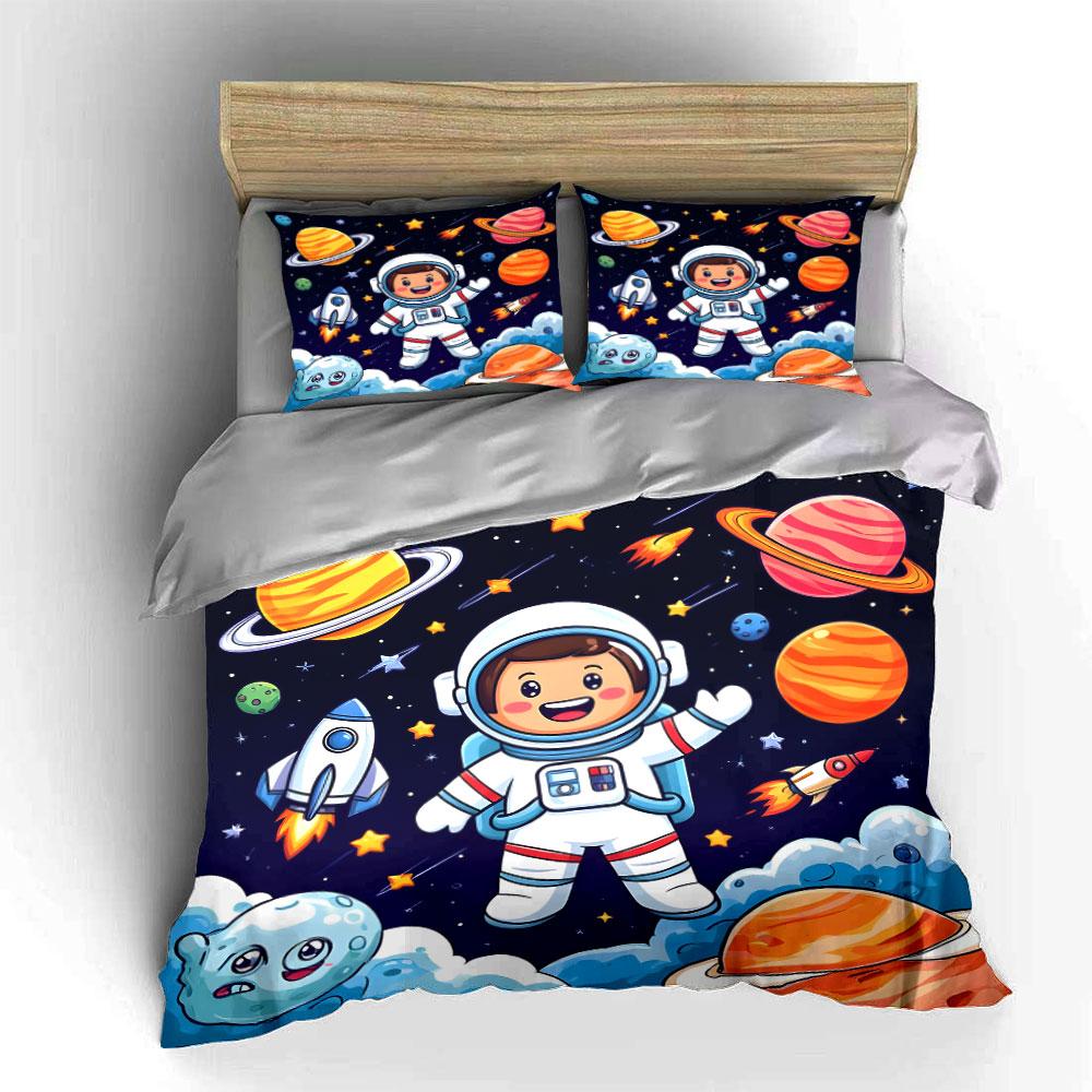 Astronaut Space Exploration Set Multiple Sizes Kid'S And Adults' Bedroom Exquisite 3Pc Bedding Set, Gift