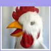 Halloween-Hühnerkopfmaske aus Latex mit Plüschtierkostüm für Cosplay und Partyspaß
