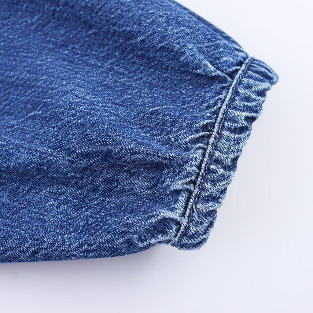 Women's Casual Fashion Lace Trim Denim Shirt - Elegant and Versatile