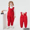 Baby Kinder Verdickte Fleece Latzhose Offener Schritt Winter Baumwolle Gepolsterte Hose Für Jungen Mädchen
