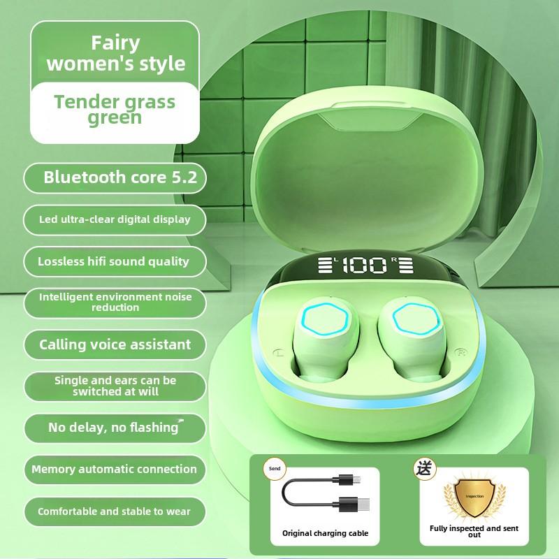 

Новая беспроводная Bluetooth-гарнитура M13 5.2 с внутриканальными наушниками Smart Touch Digital Display и функцией шумоподавления зелёный