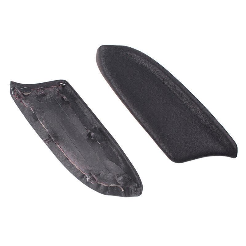 For Honda Accord 2008-12 Sedan Front Door Panel Armrest Cover Leather Black L
