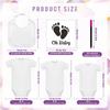 82Pcs Baby Bib Bodysuit Baby Shower Set Baby Shower Game Sign Baby Feeder Bib Newborn Bodysuit Fabric Marker