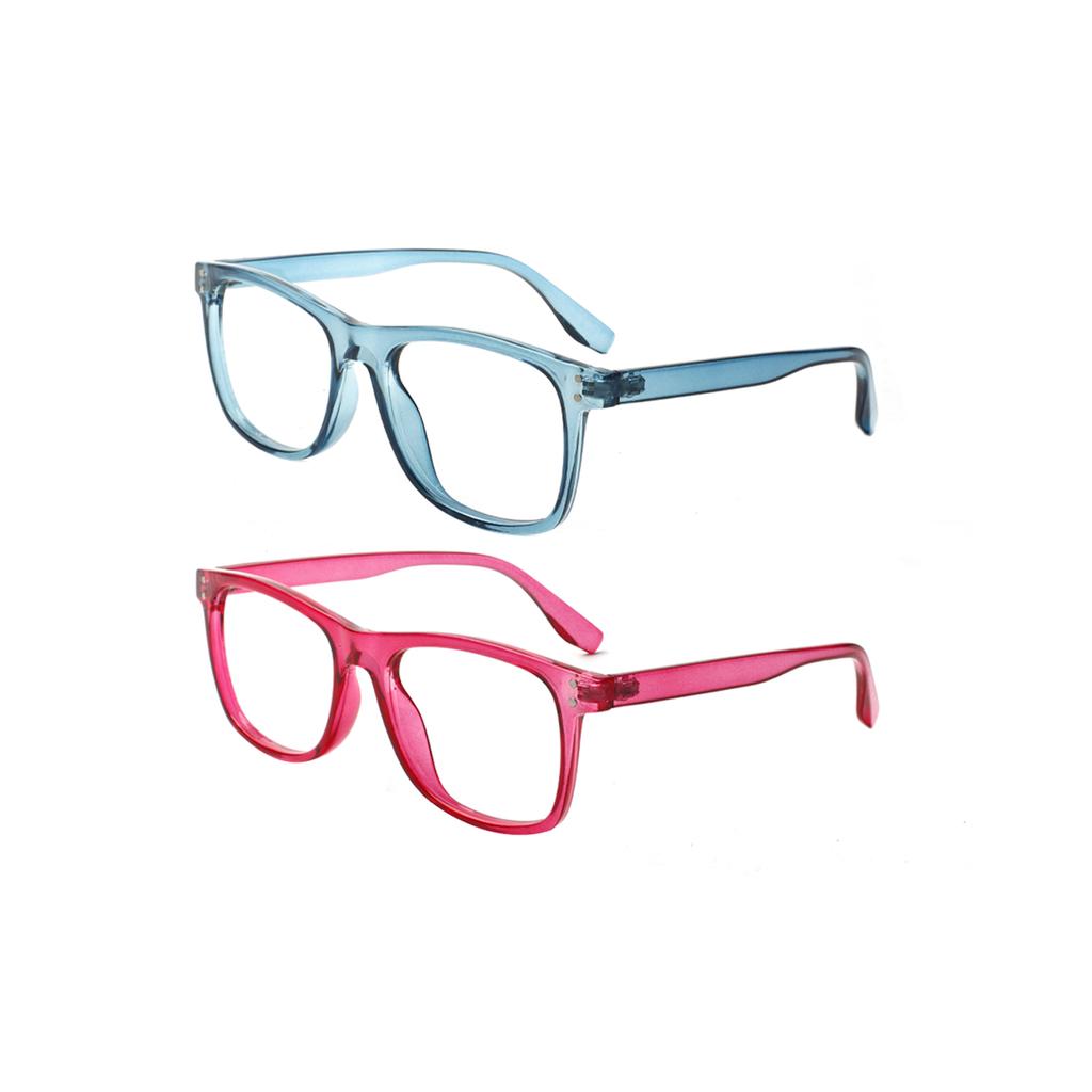 TUREZING Presbyopia Eyeglasses Ornamental Diopter Eyeglasses for Ladies and Gentlemen Square Shaped Super Lightweight Flexible Spring Hinge