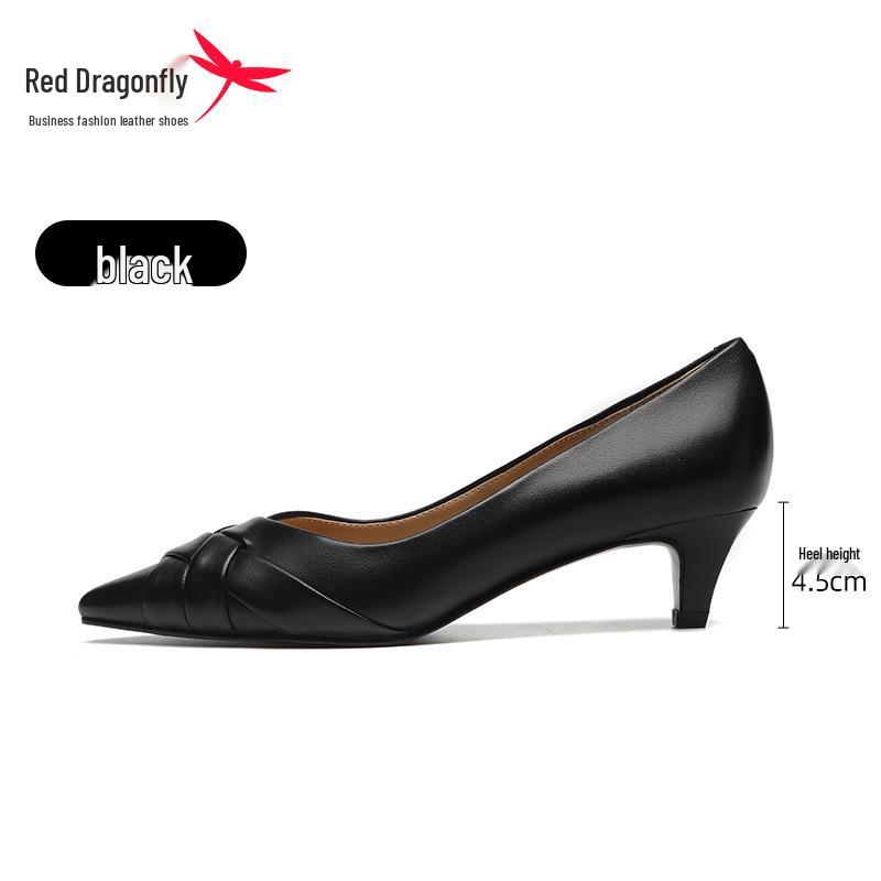 Red Dragonfly Women s 2024 Woven Lambskin Low Heel Summer Genuine Leather Kitten Heel Flats 40