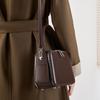 HIFASHION Smooth Cowhide Leather Top Handle Bags Women Casual Work Daily Small Shoulder Crossbody Purses Square Ladies Handbags