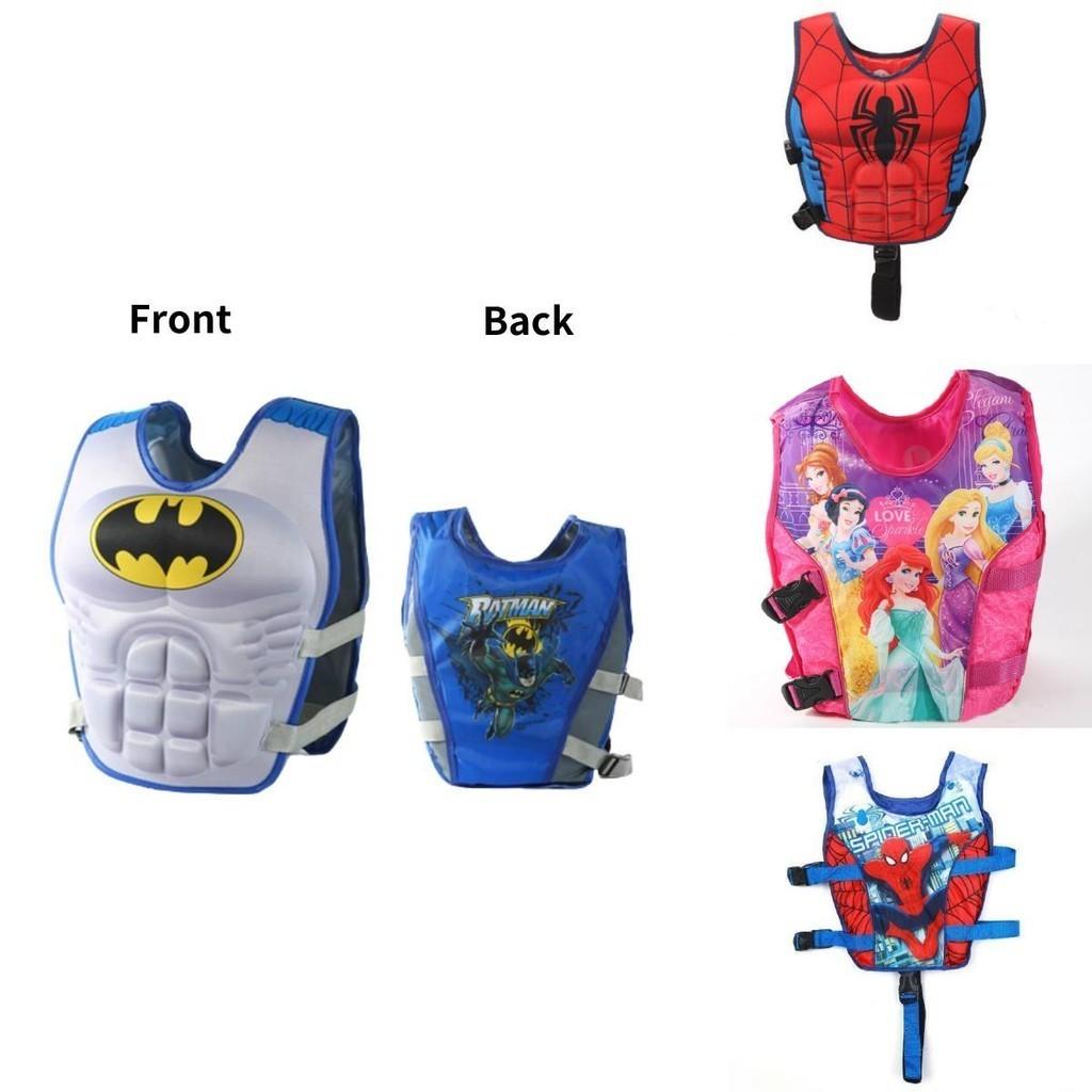 Chaleco Flotador Musculoso para Niños para Actividades Acuáticas Estampado de Dibujos Animados Tejido de Poliéster