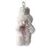 AS KNOW AS Plus AS ZY8626 Fluffy Animal White Cute Matching White Plush Toy (ASKNOW PLUS) Keychain, Rabbit, F, Rabbit,