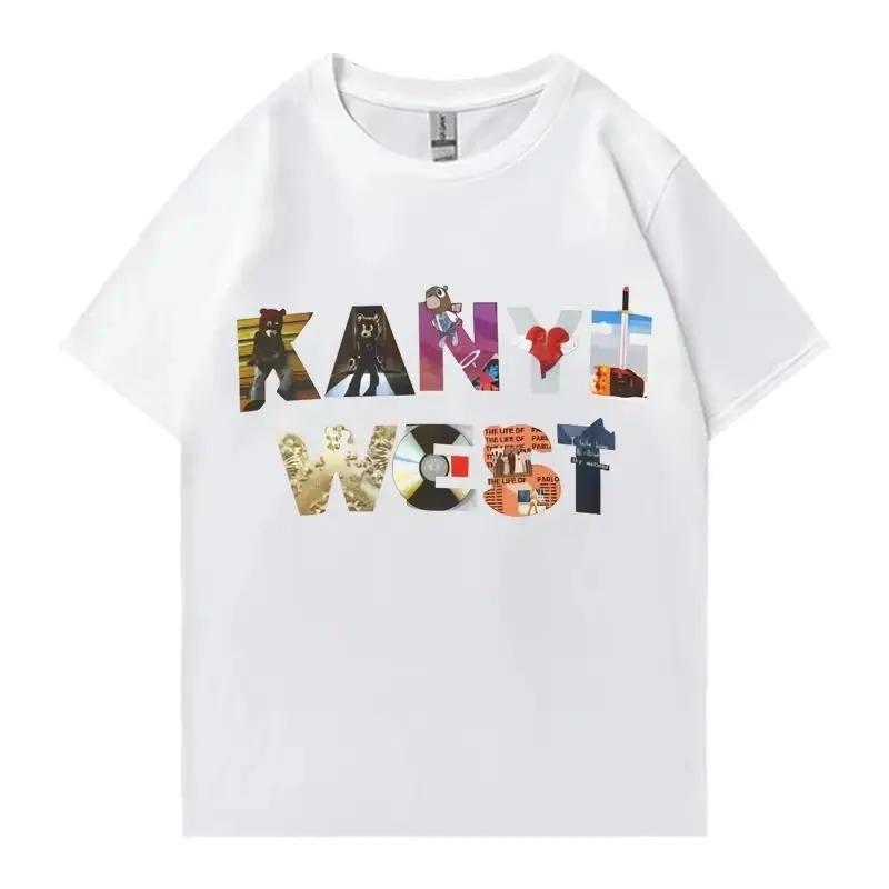 Y2K HipHop Kanye West Album TShirt Harajuku Fashion Graphic Apparel Vintage Street Style Short Sleeve Unisex Women Men Tshirt