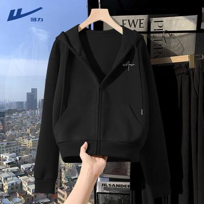 Warrior Women's Black Short Cardigan Sweatshirt