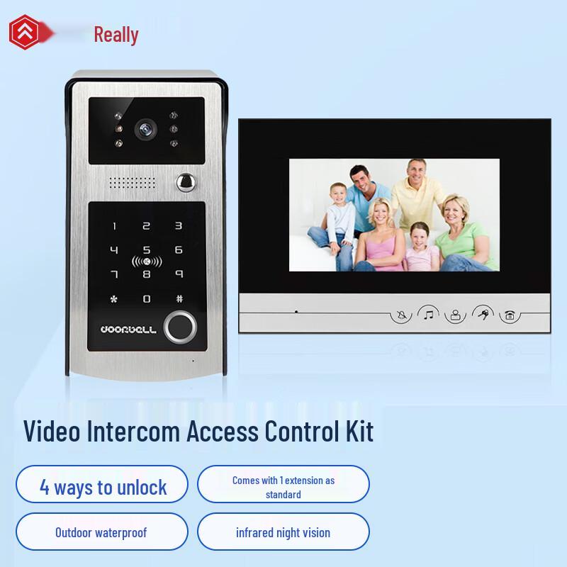 Realand Smart Video Intercom Access Control System CN plug (adapter included)