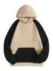 250g Men's Color Block Hoodie, Autumn/Winter European Size, Plus Velvet Sporty Pullover Casual Top