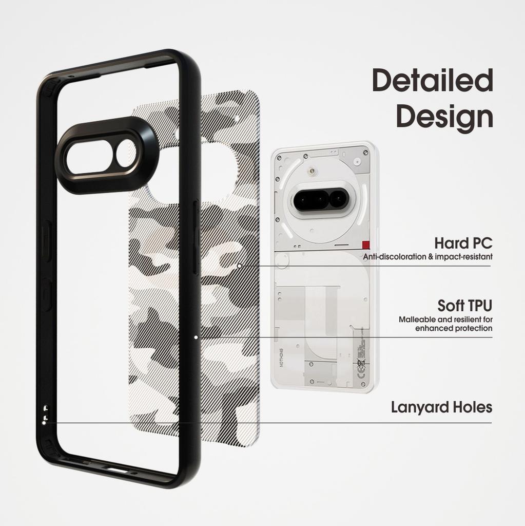 IBMRS For Nothing Phone (3a) Case TPU+PC Heavy Duty Shockproof Phone Cover