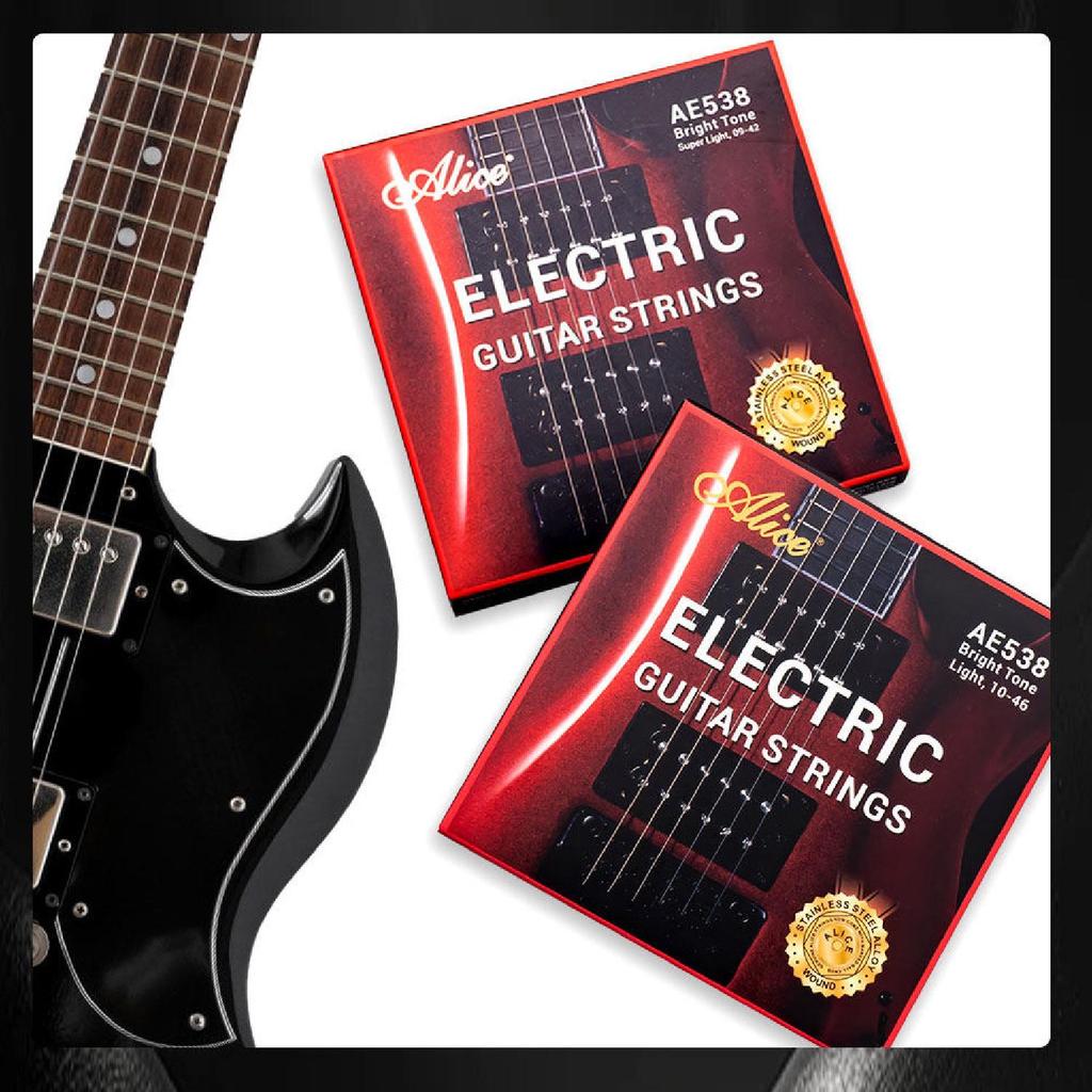 Alice AE538 Electric Guitar Strings Set: Complete Steel Wire Set with 1st and 2nd Strings