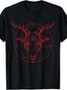 Pentagram Goat Head Baphomet Satanic Witchcraft Tee Athletic Fit Casual Tee for Men, Breathable Sport Top, Comfortable Everyday Street Style, Perfect