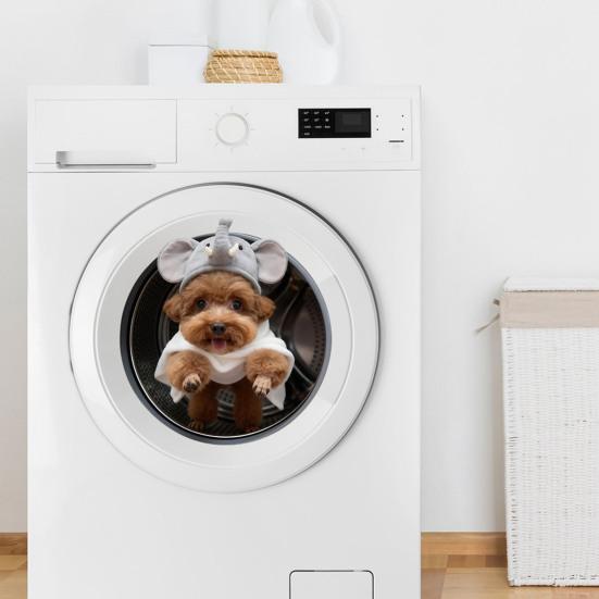 Yousheng 1/6Pcs Simulated Animal Sticker Waterproof PVC Self-Adhesive Dog Cat Rabbit Home Appliances Oven Refrigerator Washing Machine Decorative