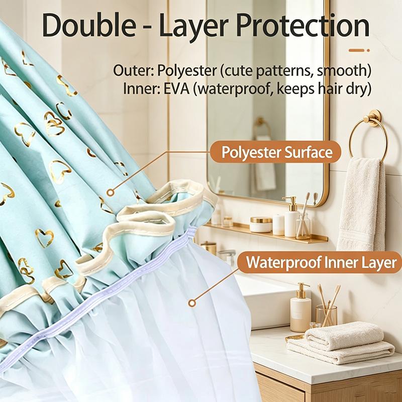 Shower Caps Waterproof Bathing Cap for Women Donuts for Hair Bonnet Douche Swimming Cap Shower Suit XYM004