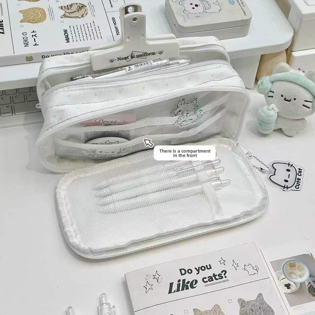 Cat Pencil Case With Large Capacity For Students And Office Use