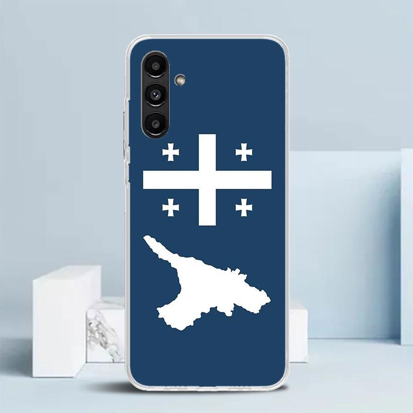 Georgia Flag Phone Case For Samsung Galaxy A17 A37 A57 A16 A15 A14 A13 A56 A55 A54 A53 A36 A35 A34 A33 A26 A25 A24 A23 Galaxy A5