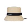 VARZAR Ribbon Paper Bucket Hat Beige