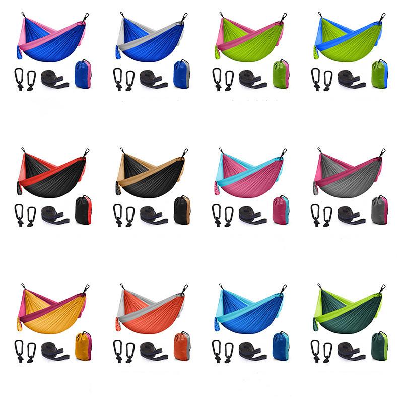 

Factory direct outdoor nylon parachute cloth single 270*140 camping hammock outdoor goods