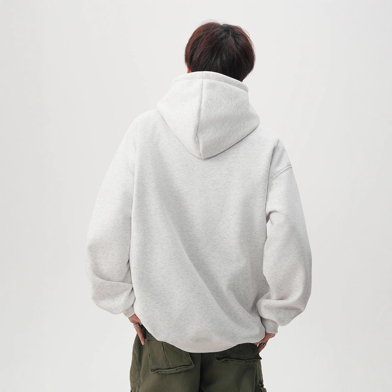 Американский свитер с капюшоном с плотным принтом для мужчин и женщин, зимний трендовый флисовый утолщенный жакет с капюшоном XXXL