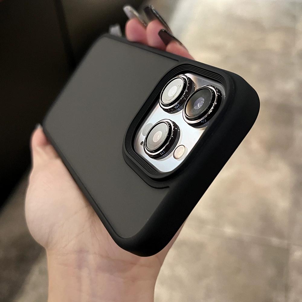 

Luxury Translucent Matte Case for iPhone 15 14 13 12 Mini 11 Pro Max X XR XS 8Plus Shockproof Armor Soft Bumper Hard Back Cover For iPhone 12 Mini чорний