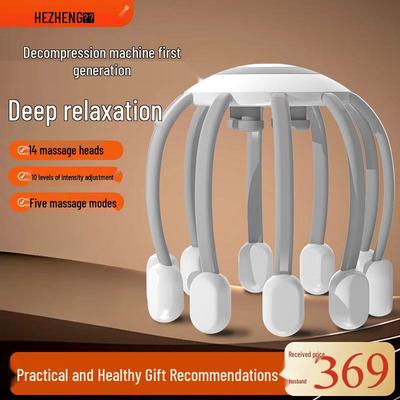 HEZHENG 1st Gen Decompression Octopus Head Massager CN Plug (adapter Included)