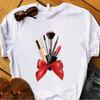 European and American Nail Polish Simple Women's Casual Cute Large Size Short-sleeved T-shirt Women Clothes Tops