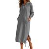 Felpa Lunga da Donna con Tasche e Pullover Casual