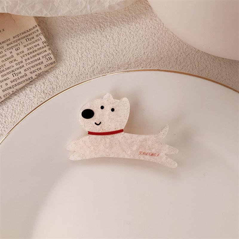 

2PCS Fun Sweet Acrylic Dog Hair Clips - Cute Cartoon Side Bangs Clips & Duckbill Hairpins for Girls 3PCS рожевий