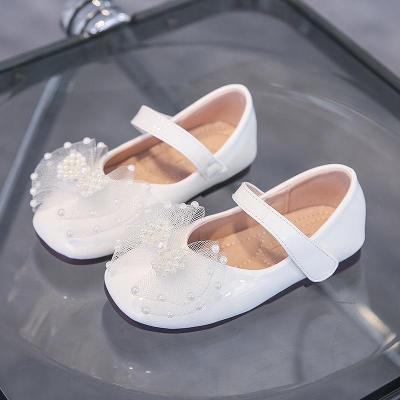 

Newest Children Girls Leather Shoes Baby Princess Performance Fashion Pearl Soft Bottom Toddler Flats Kids Moccasins C 24