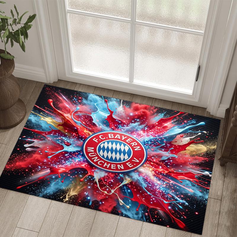 Tappeto in velluto di cristallo con design Bayern Monaco Accogliente Non?Tappeto Stampato Antiscivolo per Camera da Letto Soggiorno Ingresso