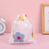 Portable Organizer for Underwear Socks Bra Cotton Makeup Bag Travel Drawstring Bags Ins Flower Print Clothes Organizer