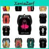 Squid Game Rucksack Bequemer gepolsterter Schulrucksack für Kinder mit Cartoon-Design