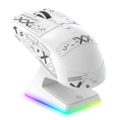 X ATTACK SHARK X6 Wireless Gaming Lightweight Wireless Gaming PAW3395 26000 Magnet Charging Fast X6 200 Hours Battery FPS White A.JAZZ Mouse, 49g,